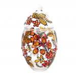 Hand Painted Glass Jar With Lid, Gooseberries,..