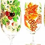 Hand Painted Glass, Spring, Seasonal Collection